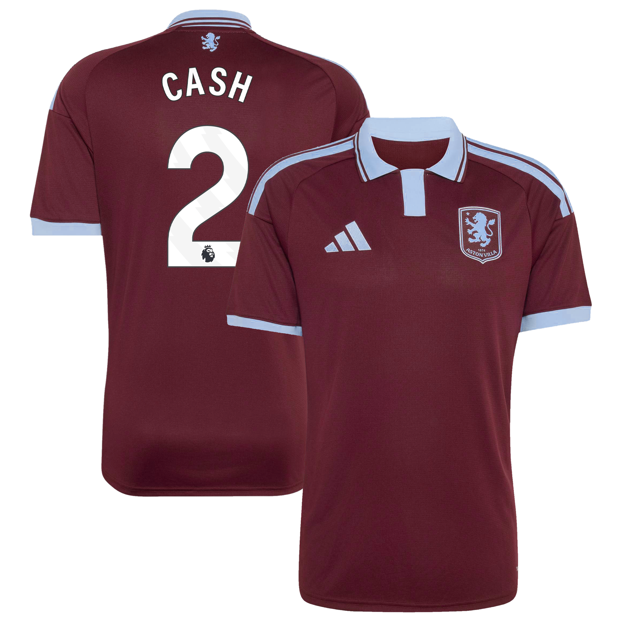 Camiseta adidas de la 1ª equipación del Aston Villa 2026-27 con dorsal Cash 2