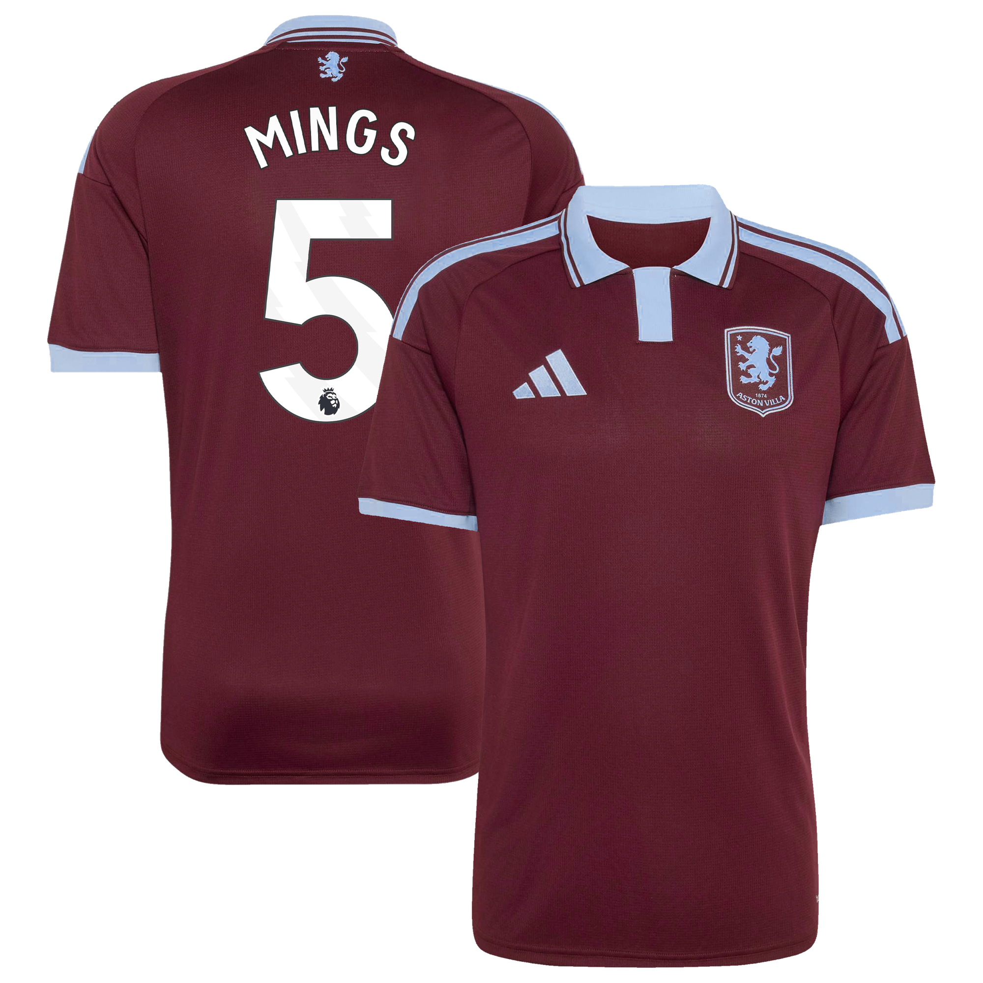 Camiseta adidas de la 1ª equipación del Aston Villa 2026-27 con dorsal Mings 5