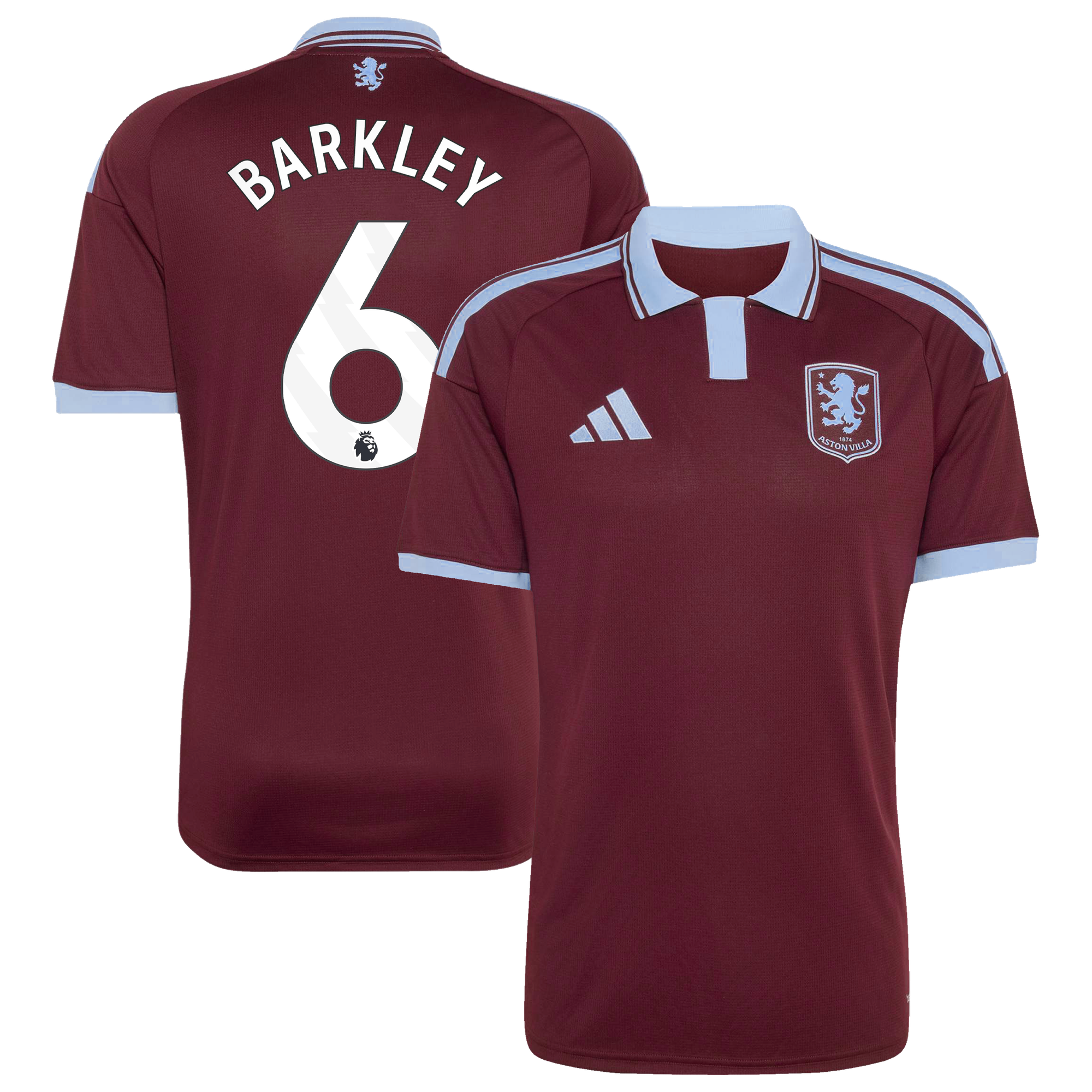 Camiseta adidas de la 1ª equipación del Aston Villa 2026-27 con dorsal Barkley 6