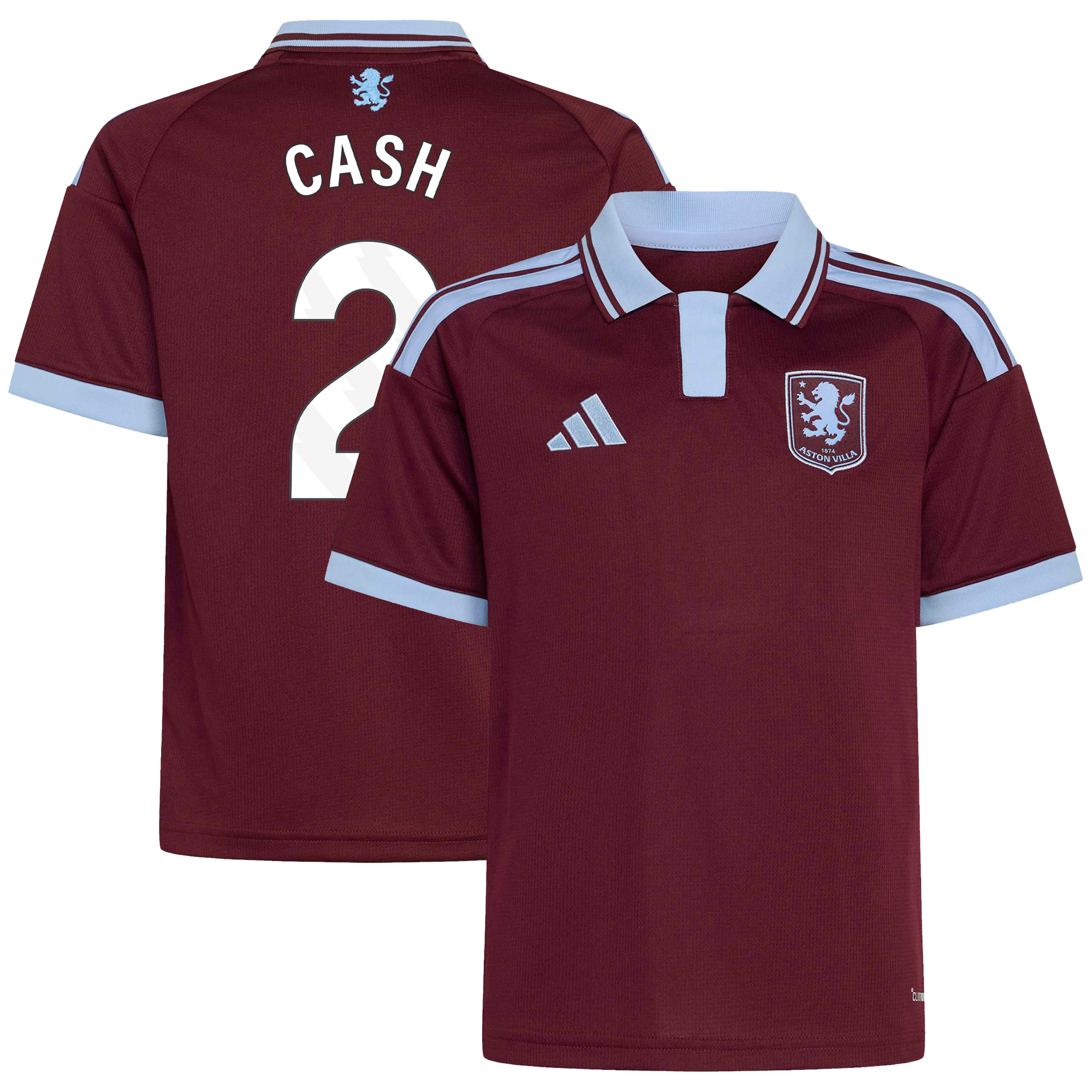 Camiseta adidas de la 1ª equipación del Aston Villa 2026-27 - Niños con dorsal Cash 2