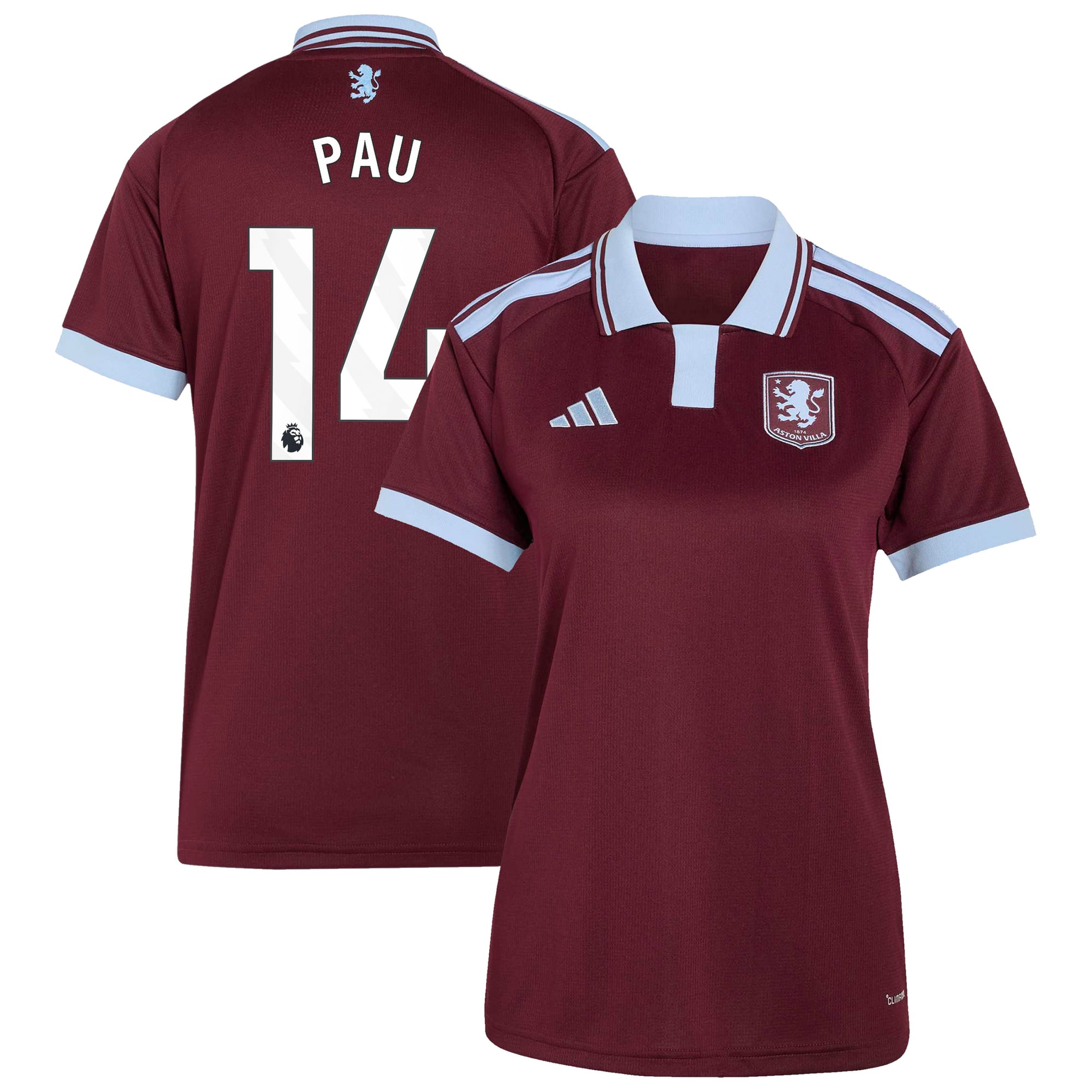 Camiseta adidas de la 1ª equipación del Aston Villa 2026-27 - Mujer con dorsal Pau 14