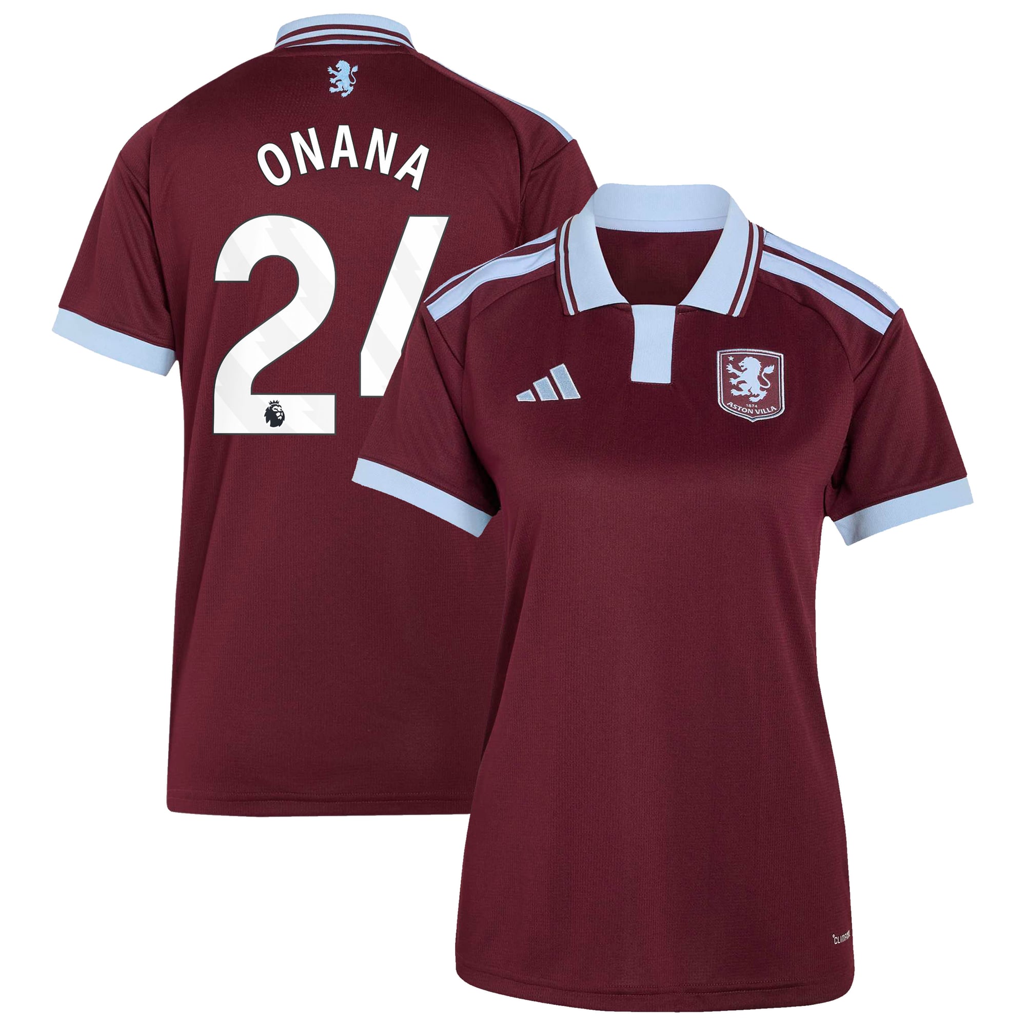 Camiseta adidas de la 1ª equipación del Aston Villa 2026-27 - Mujer con dorsal Onana 24