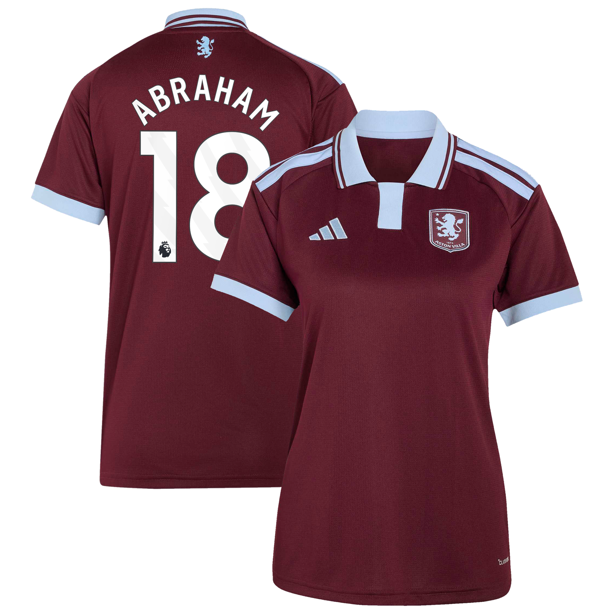Camiseta adidas de la 1ª equipación del Aston Villa 2026-27 - Mujer con dorsal Abraham 18
