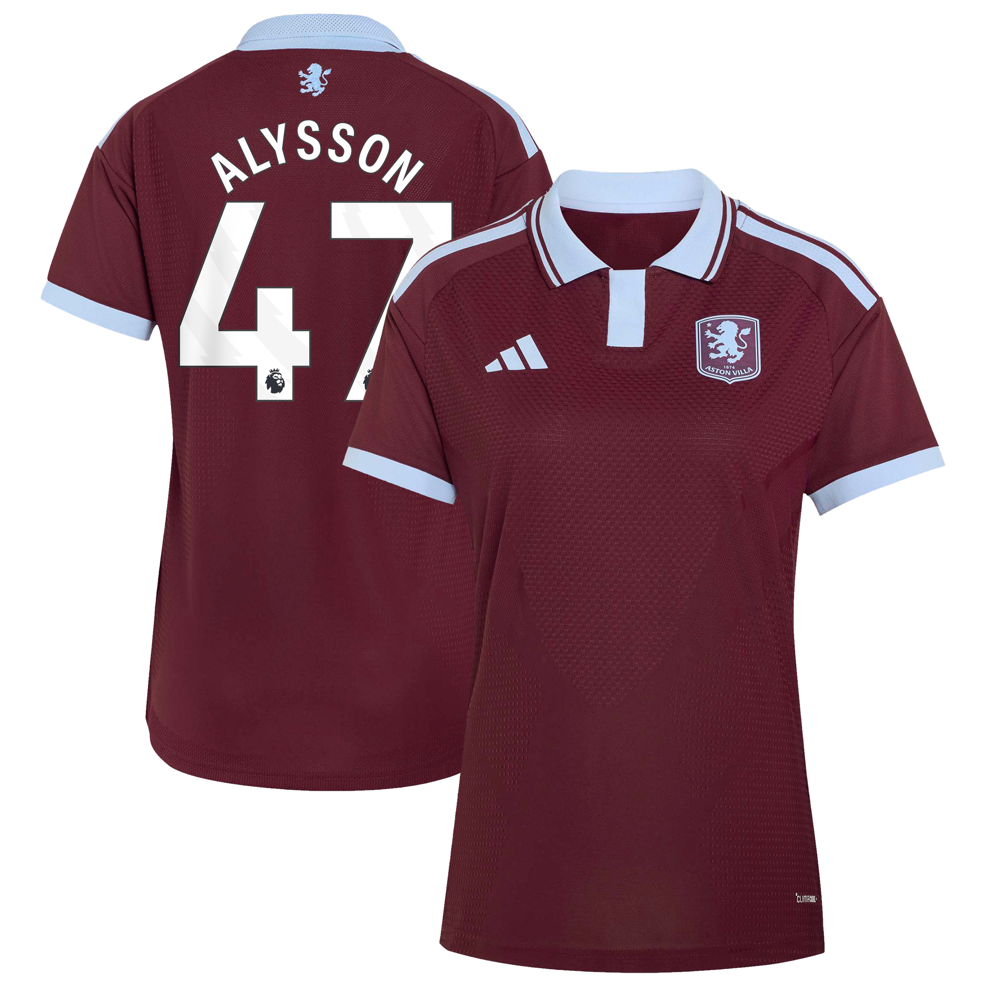 Camiseta adidas Autentica de la 1ª equipación del Aston Villa 2026-27 - Mujer con dorsal Alysson 47