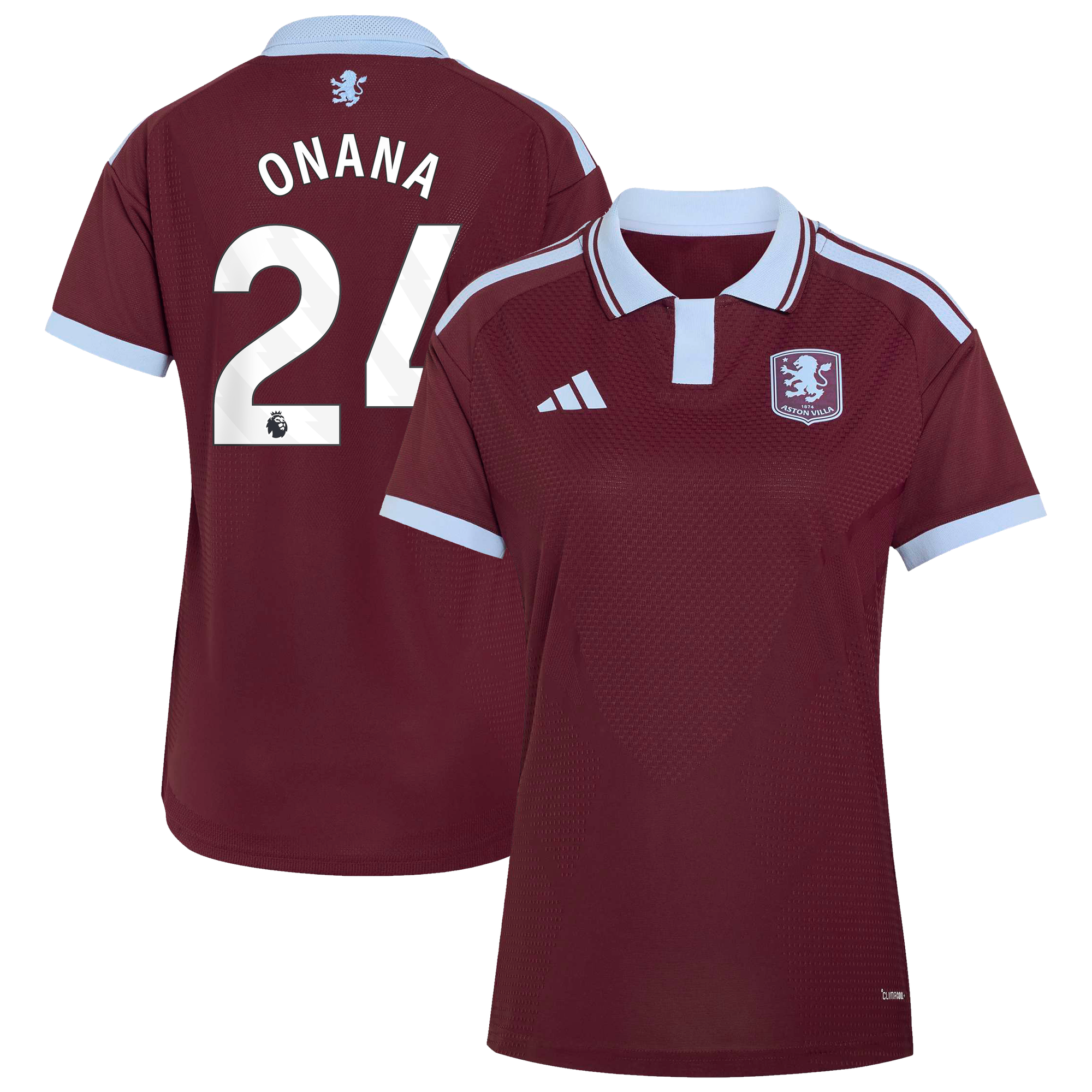 Camiseta adidas Autentica de la 1ª equipación del Aston Villa 2026-27 - Mujer con dorsal Onana 24