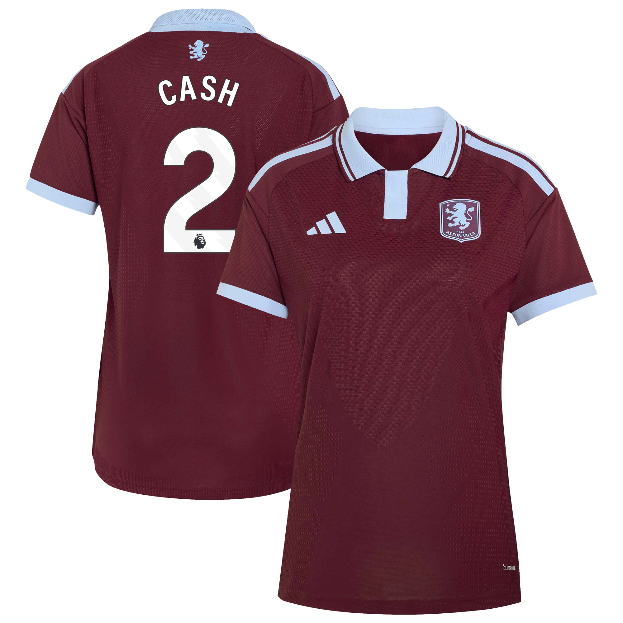 Camiseta adidas Autentica de la 1ª equipación del Aston Villa 2026-27 - Mujer con dorsal Cash 2