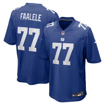 Men's Nike Daniel Faalele Royal New York Giants Team Game Jersey