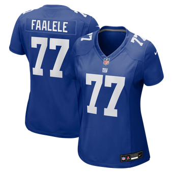 Women's Nike Daniel Faalele Royal New York Giants Team Game Jersey