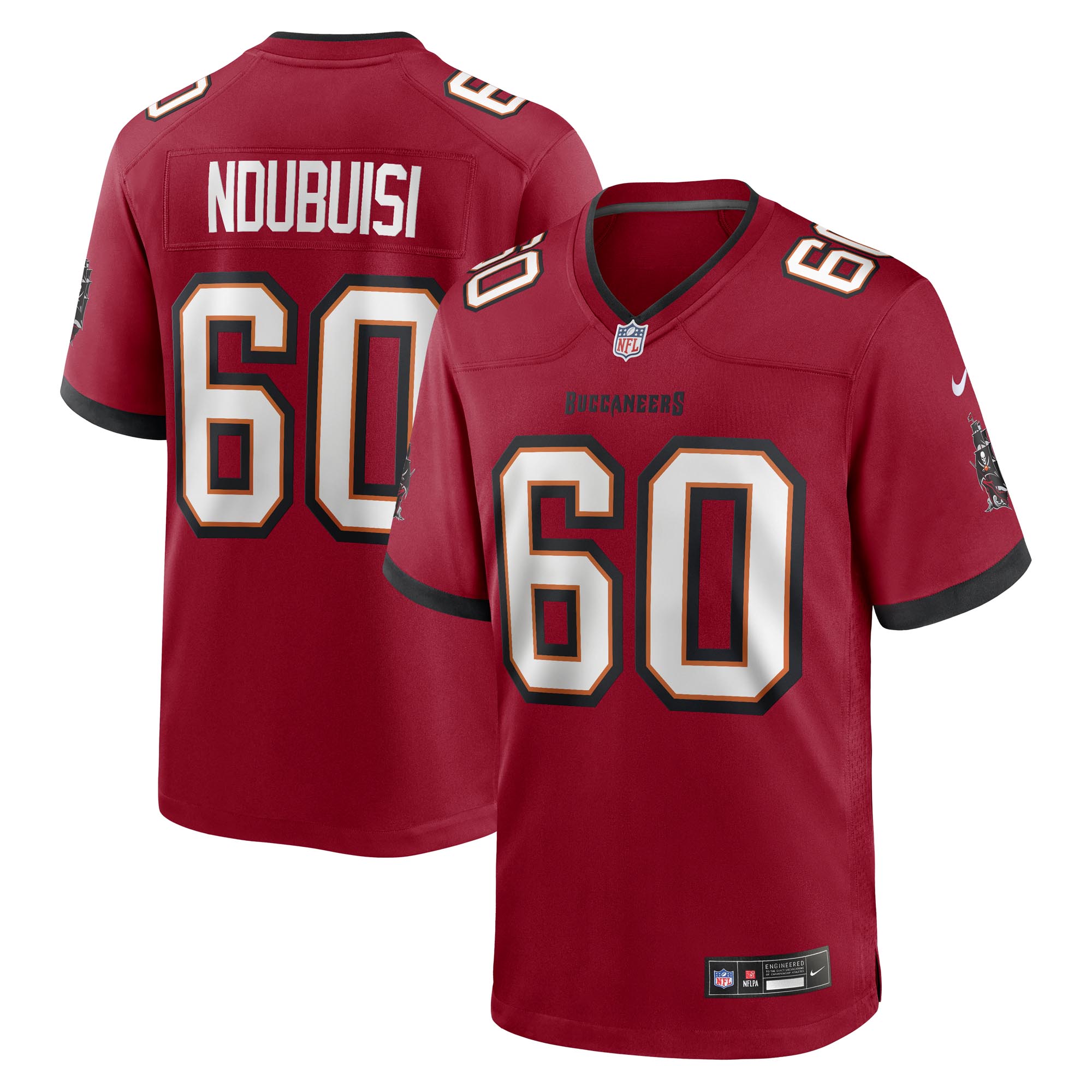 Men's Nike Haggai Ndubuisi Red Tampa Bay Buccaneers Team Game Jersey