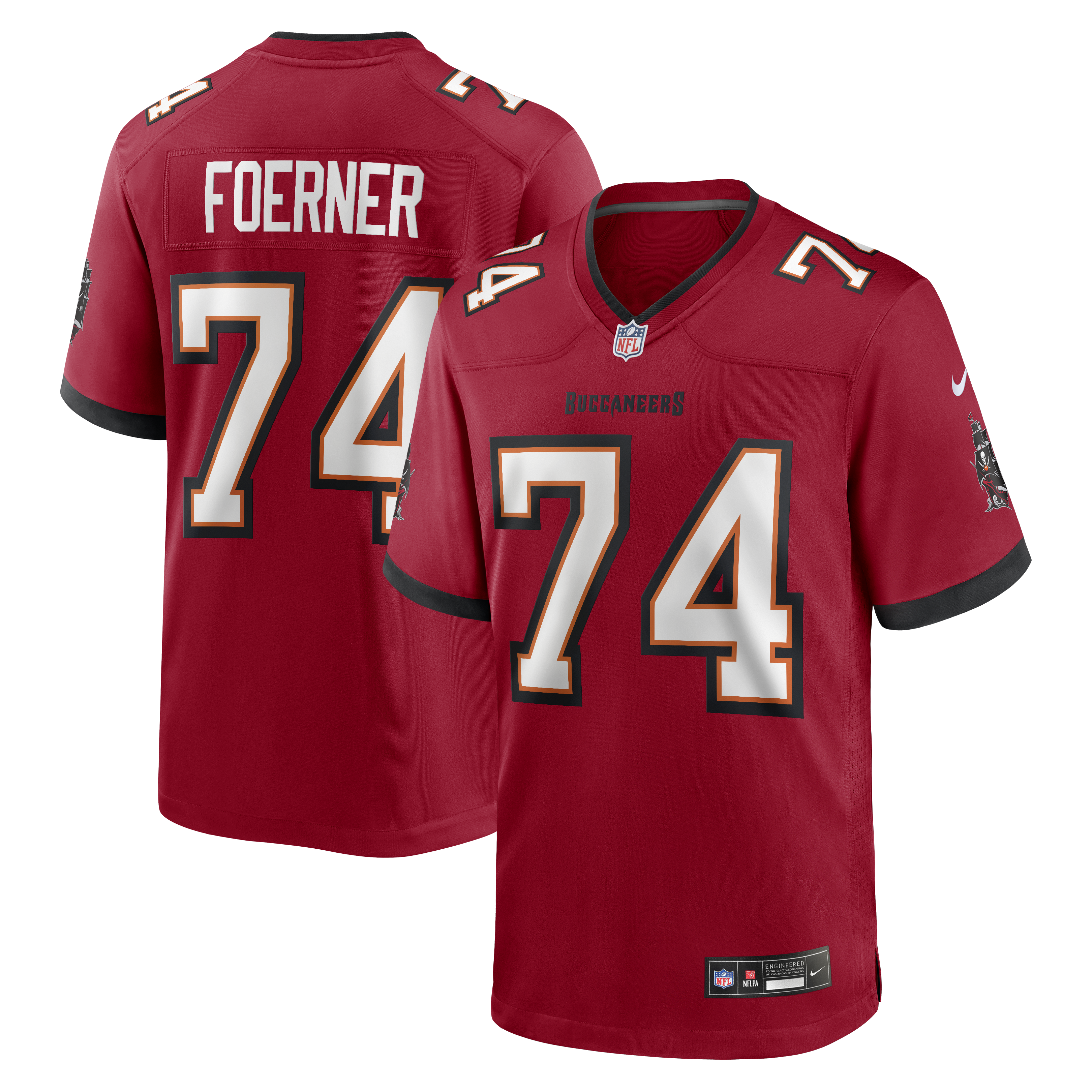 Men's Nike Marshall Foerner Red Tampa Bay Buccaneers Team Game Jersey