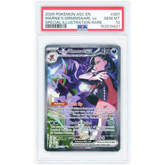 Marnie's Grimmsnarl EX 2026 Pokemon Ascended Heroes Special Illustration Rare #287 PSA Authenticated 10 Card