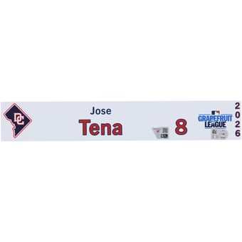 Jose Tena Washington Nationals Player-Issued #8 Nameplate from 2026 MLB Spring Training