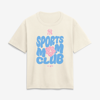 Women's Cream New York Yankees Sports Mom Club T-Shirt
