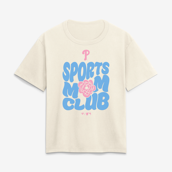 Women's Cream Philadelphia Phillies Sports Mom Club T-Shirt