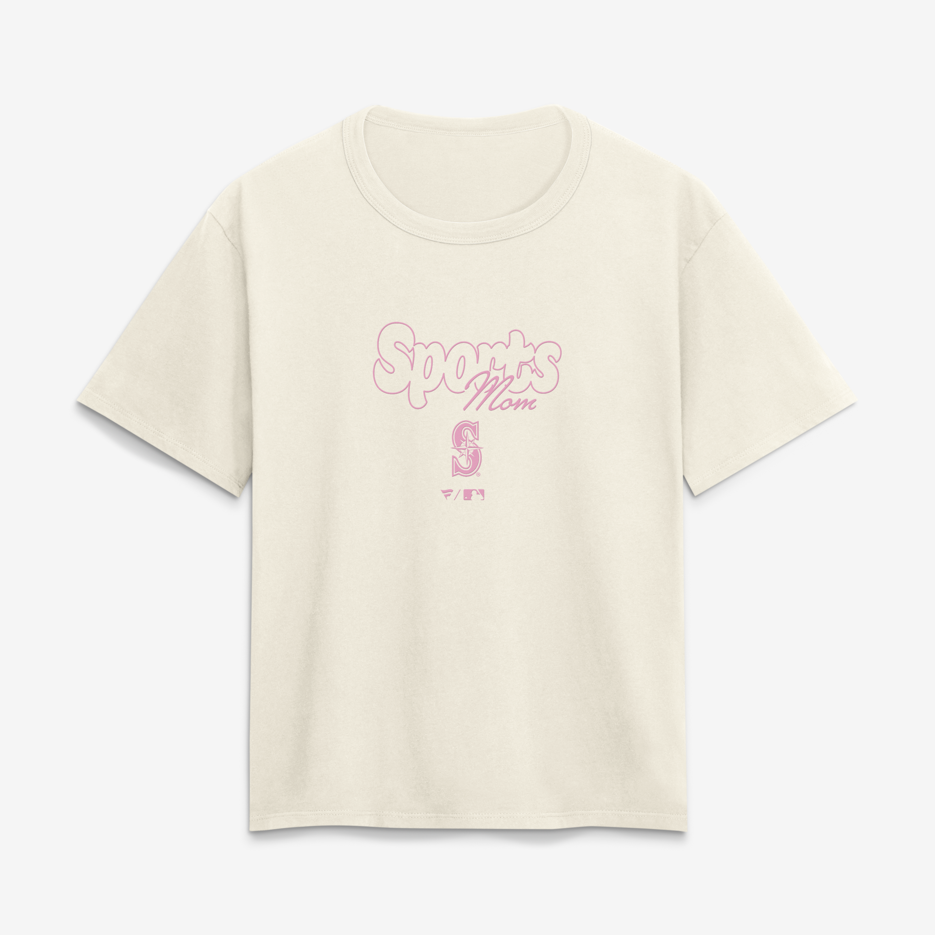 Women's Cream Seattle Mariners Sports Mom T-Shirt