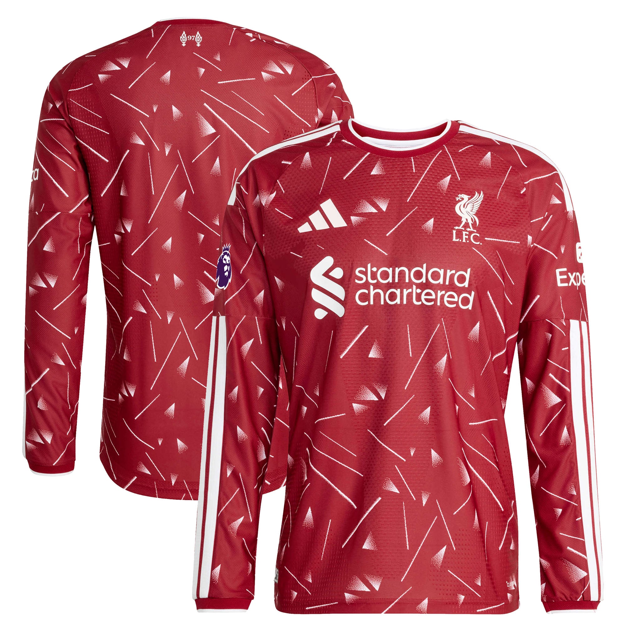 Men's adidas  Red Liverpool 2026/27 Home On-Field Authentic Long Sleeve Jersey