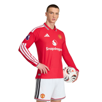 Men's adidas Red Manchester United 2026/27 Home Authentic Long Sleeve Jersey