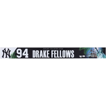 Drake Fellows New York Yankees Player-Issued #94 Nameplate from 2026 MLB Spring Training