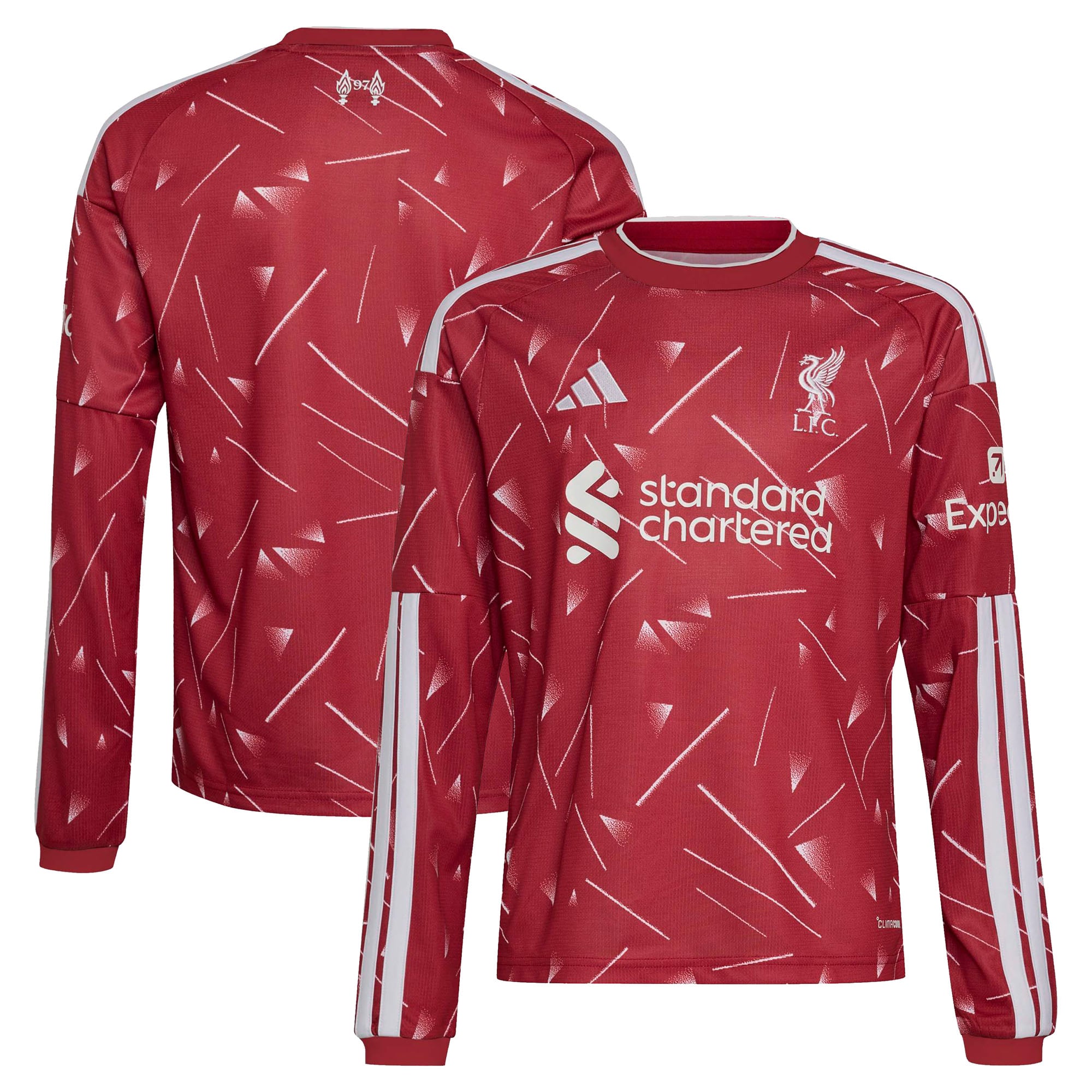 Youth adidas Red Liverpool 2026/27 Home Replica Long Sleeve Jersey