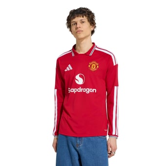 Men's adidas  Red Manchester United 2026/27 Home Replica Long Sleeve Jersey
