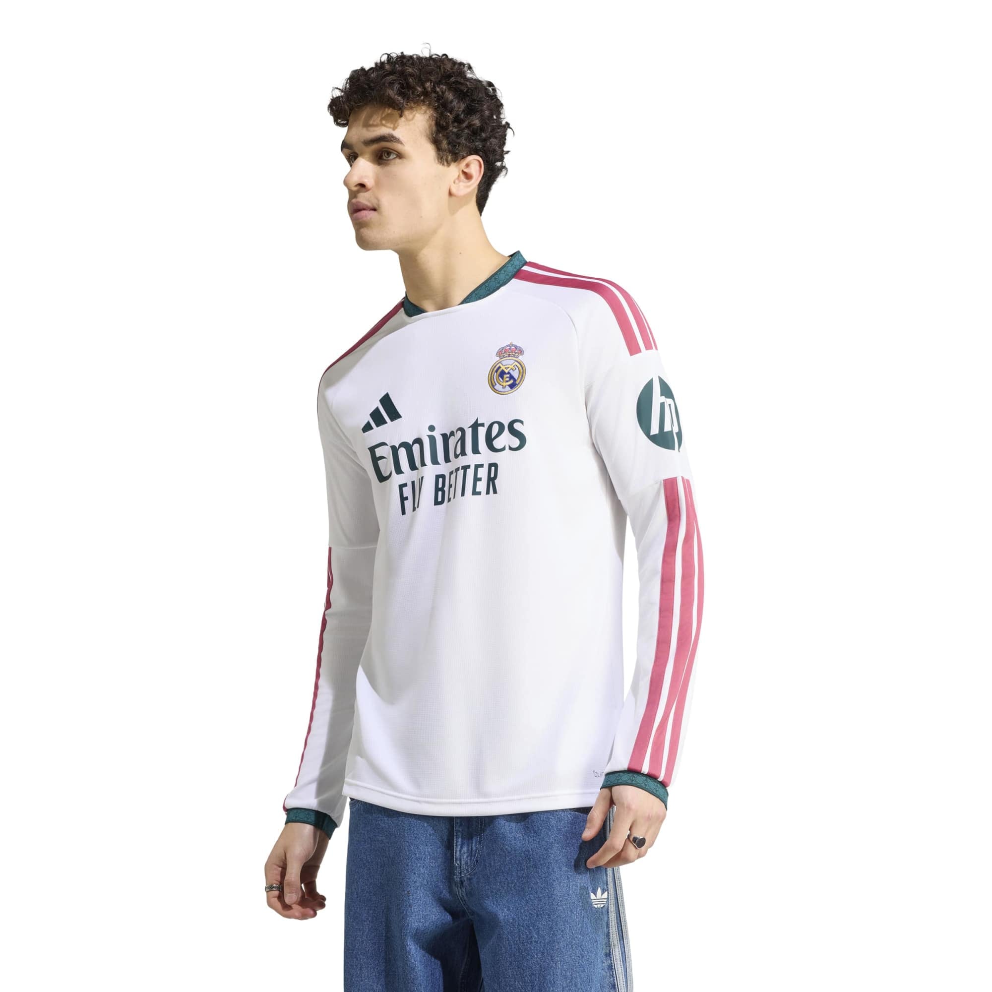Men's adidas White Real Madrid 2026/27 Home Replica Long Sleeve Jersey