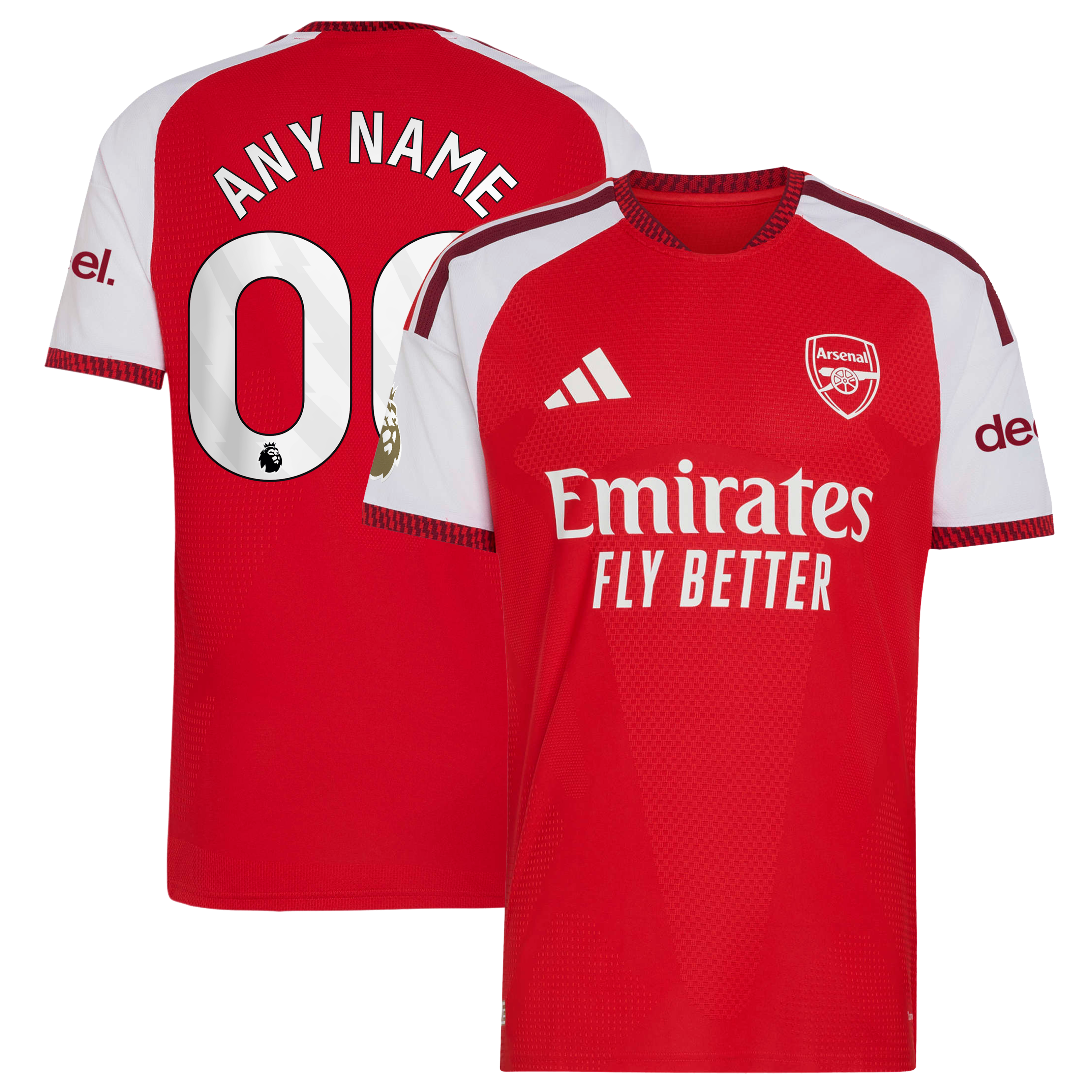 Men's adidas Red Arsenal 2026/27 Home Authentic Custom Jersey