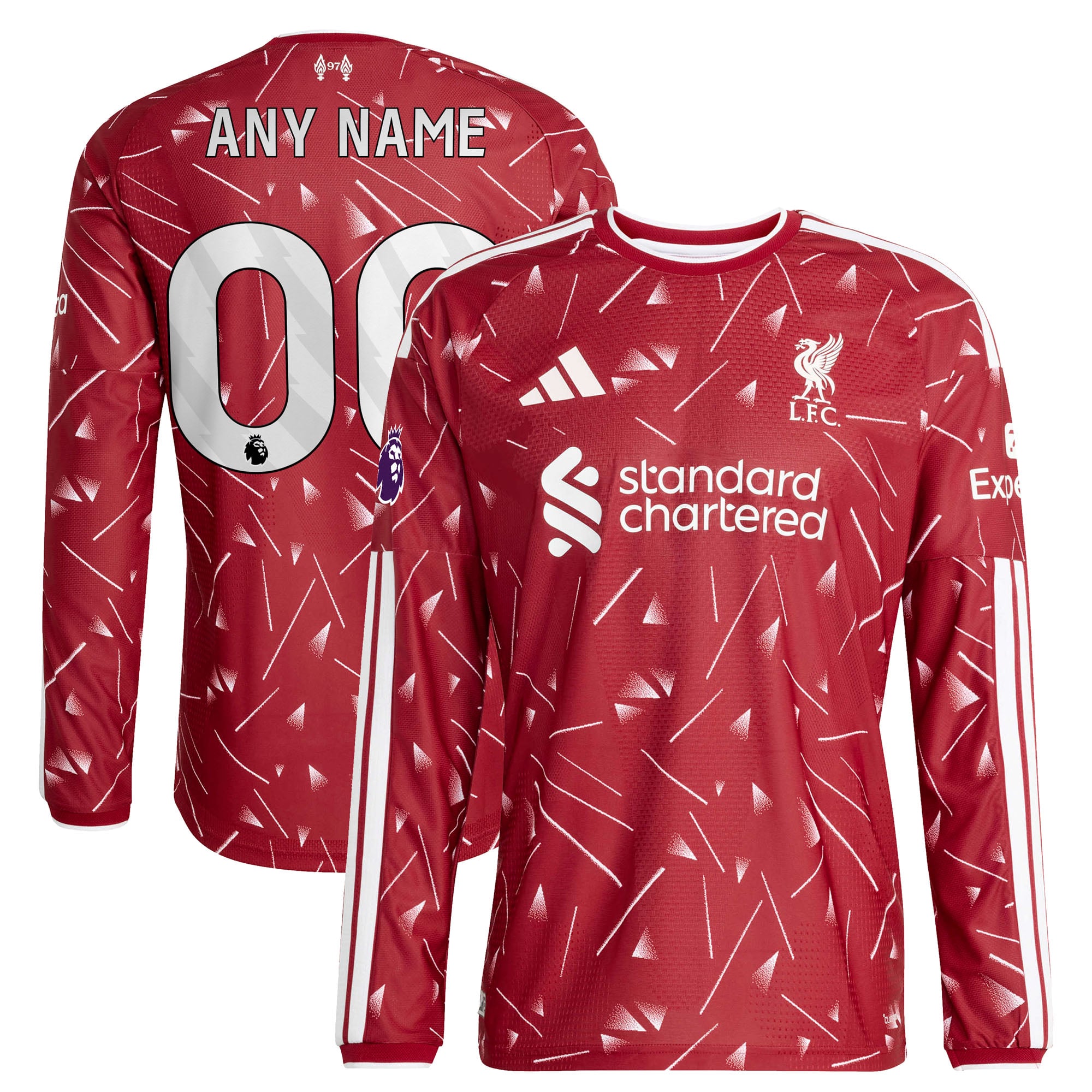 Men's adidas Red Liverpool 2026/27 Home On-Field Authentic Long Sleeve Custom Jersey