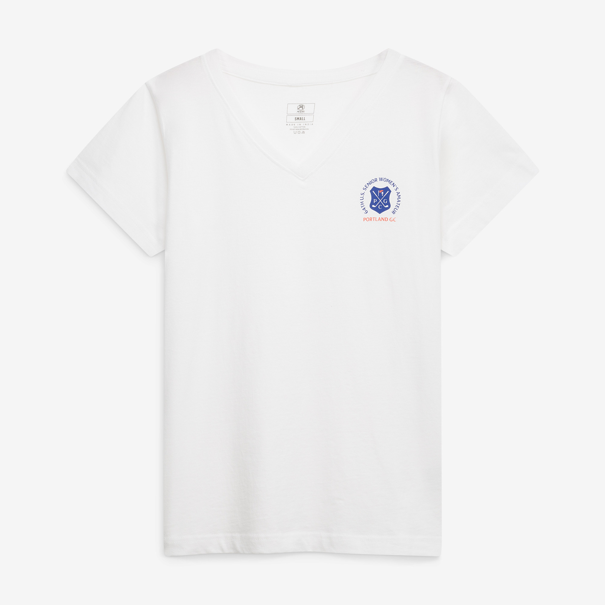 Women’s 2026 U.S. Senior Women’s Amateur Ahead White Vista V-Neck T-Shirt Women’s 2026 U.S. Senior Women’s Amateur Ahead White Vista V-Neck T-Shirt