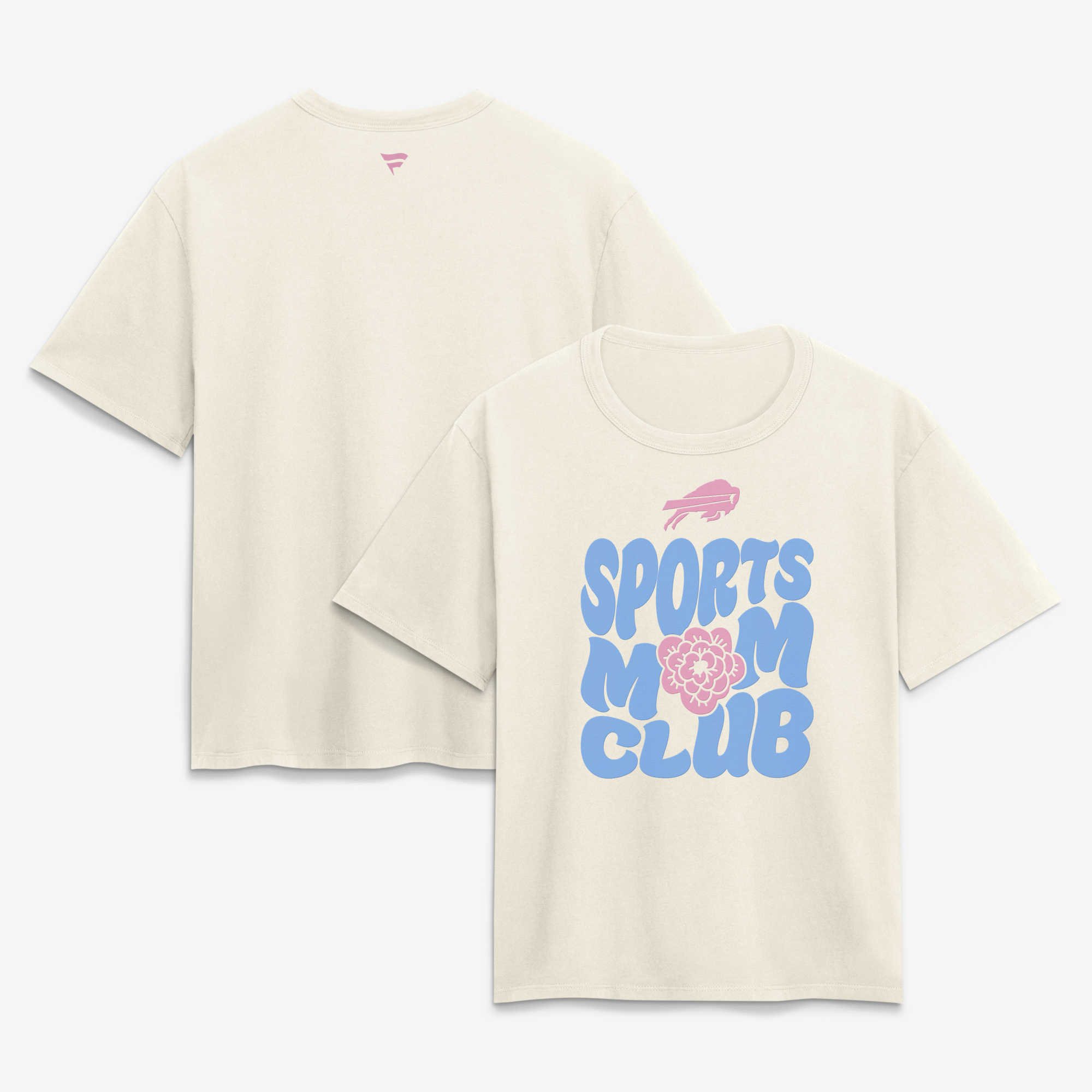 Women's  Cream Buffalo Bills Sports Mom Club T-Shirt