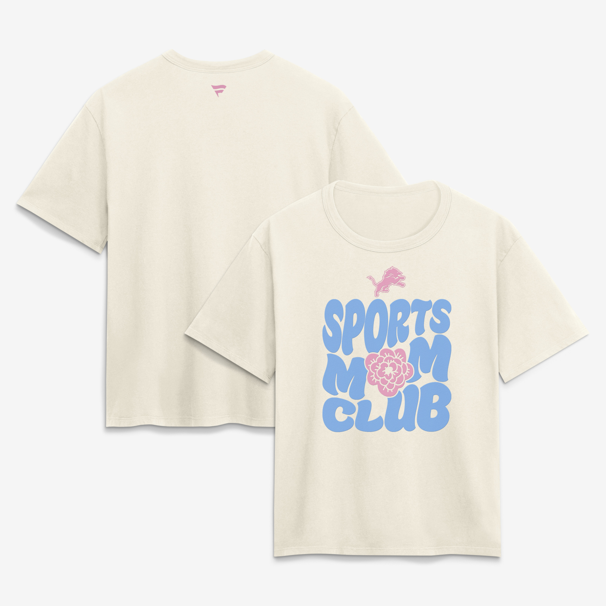 Women's  Cream Detroit Lions Sports Mom Club T-Shirt