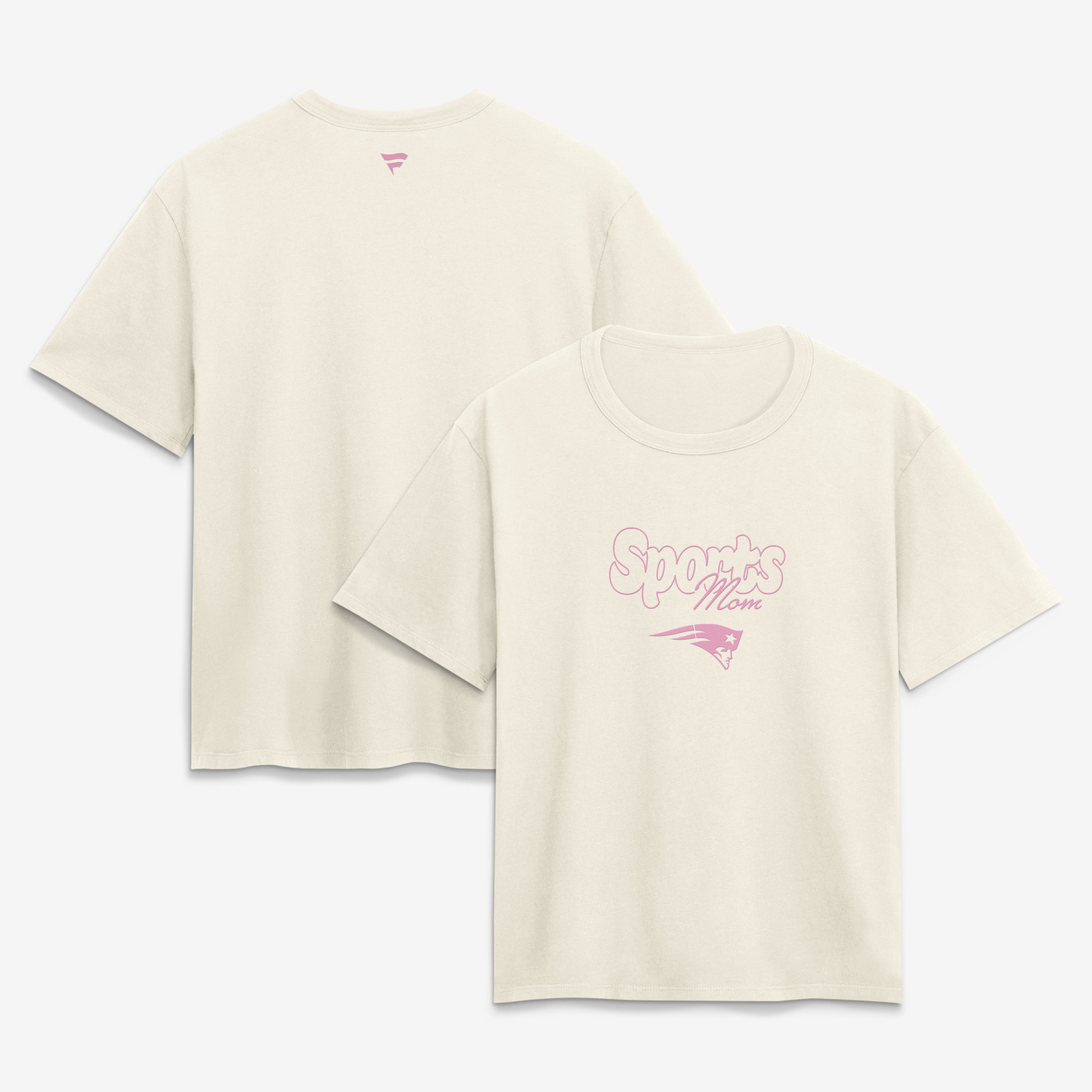 Women's  Cream New England Patriots Sports Mom T-Shirt