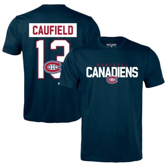 Men's Levelwear Cole Caufield Navy Montreal Canadiens Richmond Name & Number T-Shirt