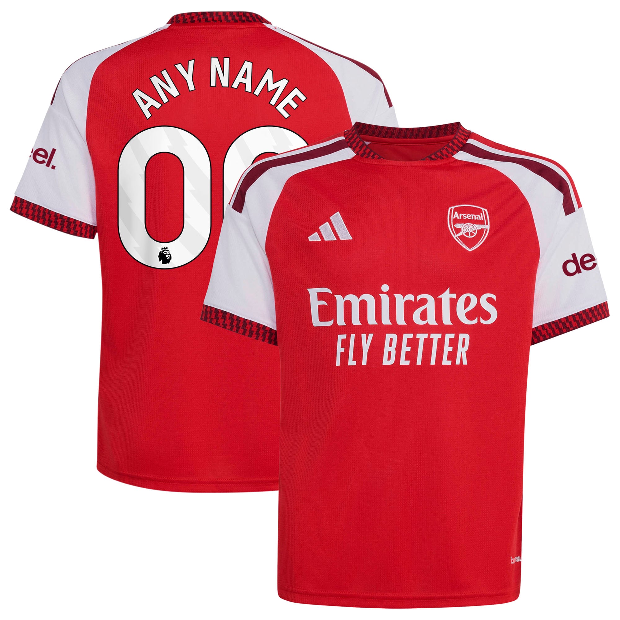 Youth adidas Red Arsenal 2026/27 Home Replica Custom Jersey