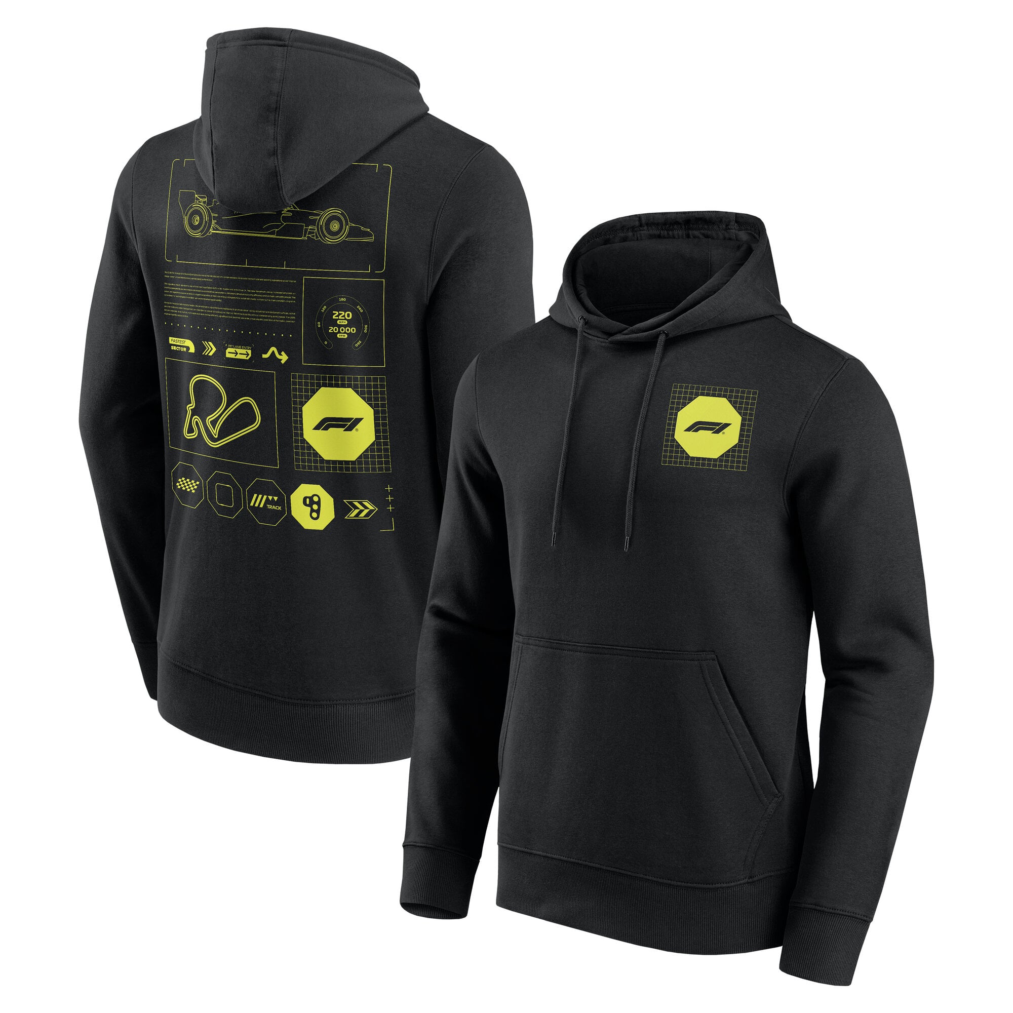 Formula 1 Tech Car Graphic Hoodie - Black - Mens