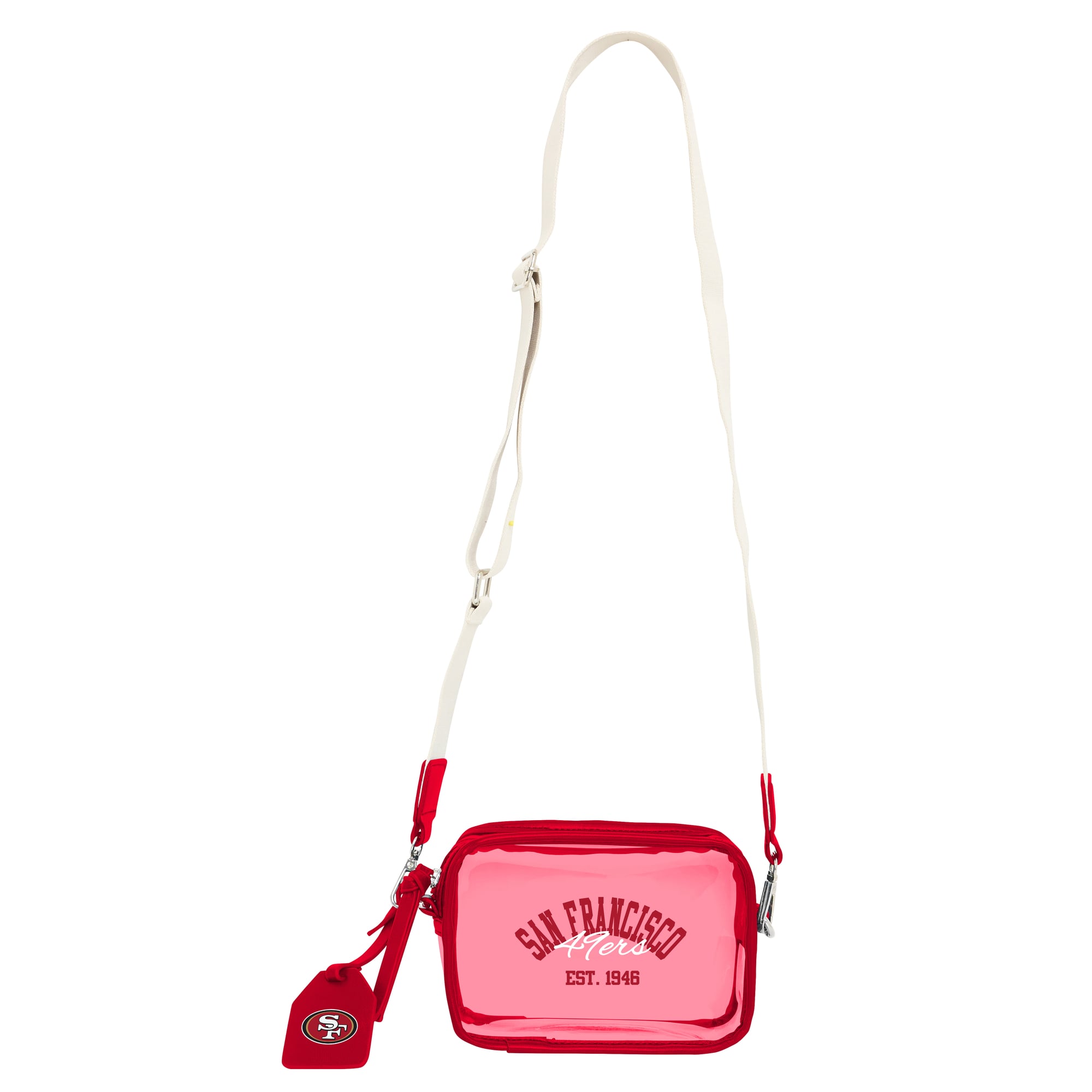 WEAR by Erin Andrews San Francisco 49ers Sheer Color Crossbody Bag