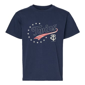 Youth Soft as a Grape Navy Minnesota Twins Americana T-Shirt