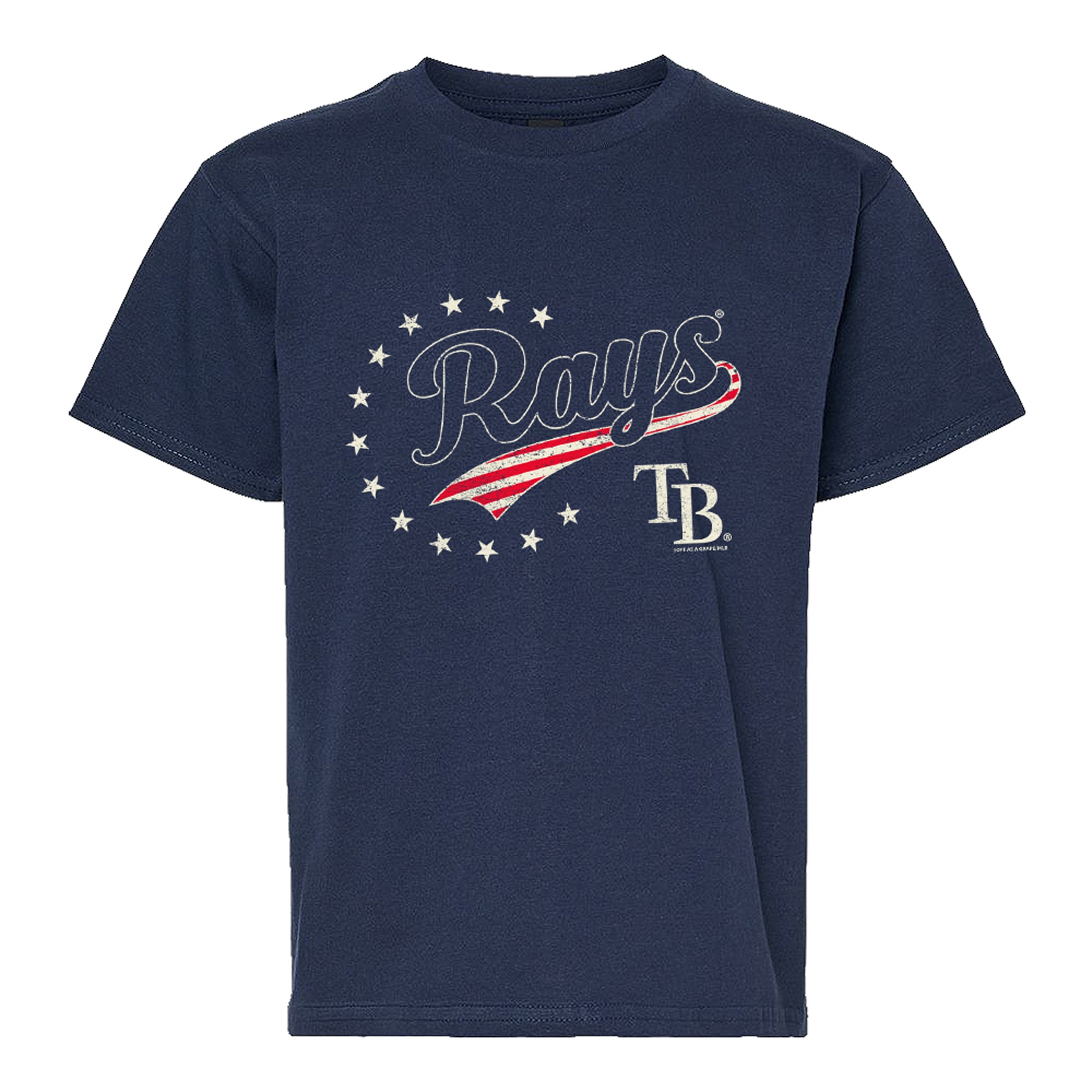 Youth Soft as a Grape Navy Tampa Bay Rays Americana T-Shirt
