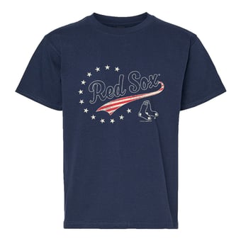 Youth Soft as a Grape Navy Boston Red Sox Americana T-Shirt