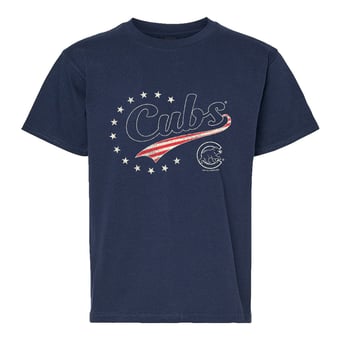 Youth Soft as a Grape Navy Chicago Cubs Americana T-Shirt