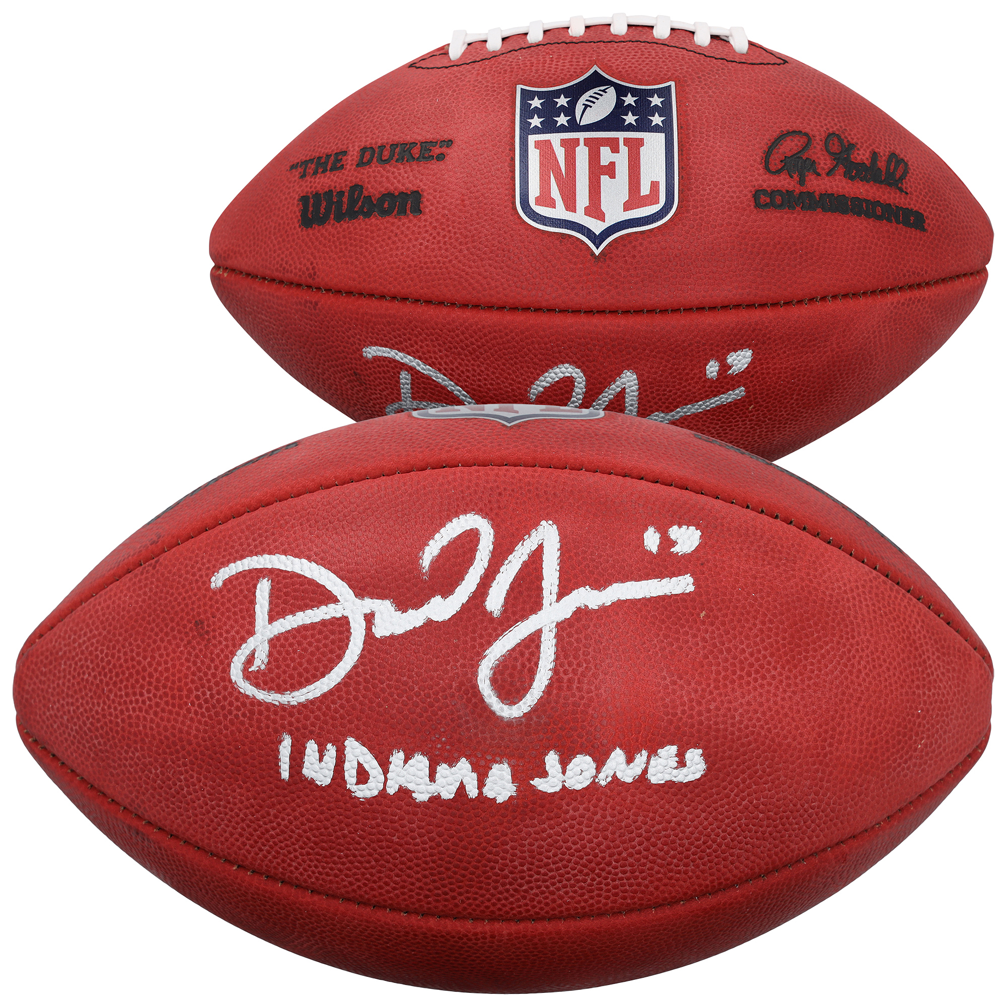 Daniel Jones Indianapolis Colts Autographed Wilson Duke Full Color Football with "Indiana Jones" Inscription