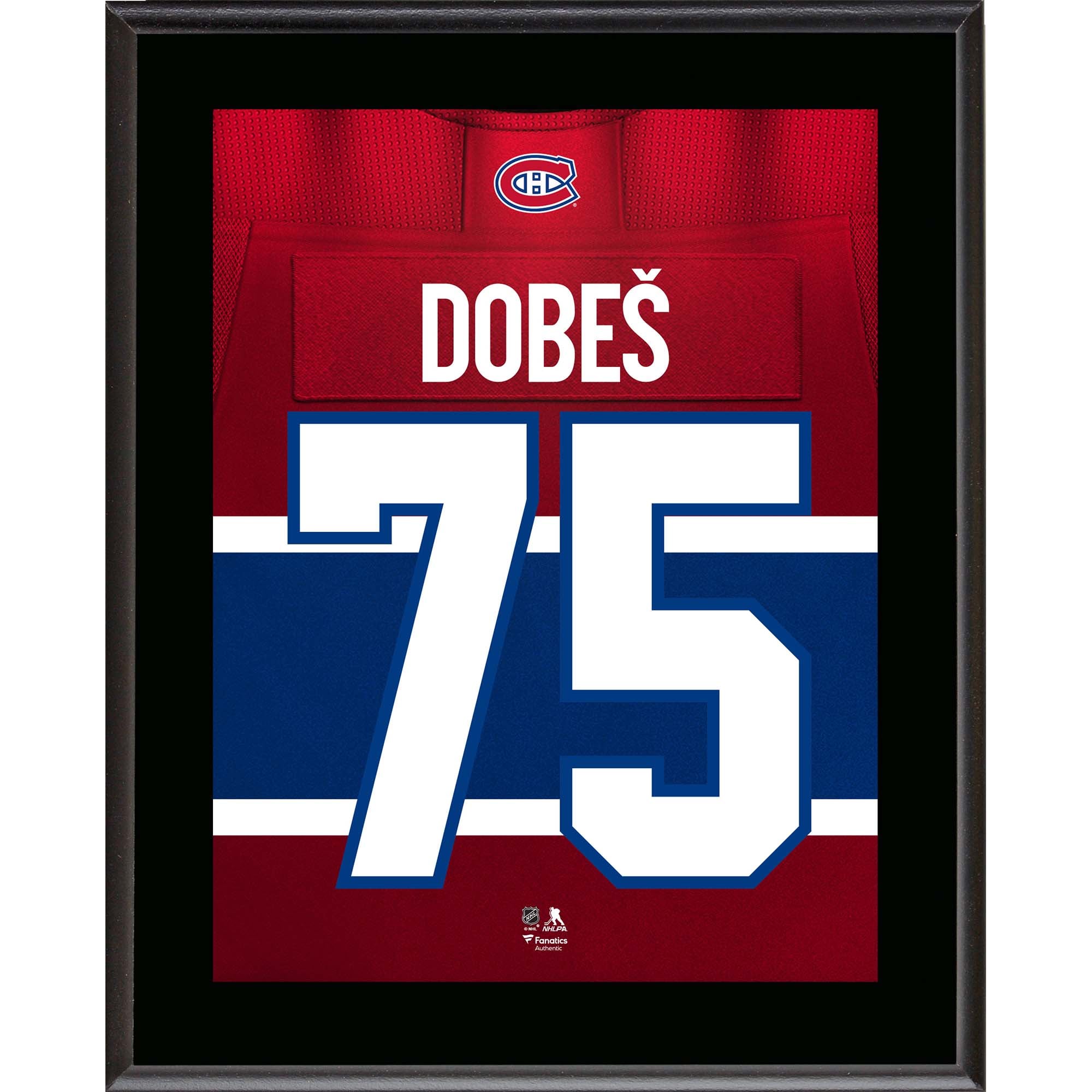 Jakub Dobes Montreal Canadiens 10.5" x 13" Jersey Number Sublimated Player Plaque