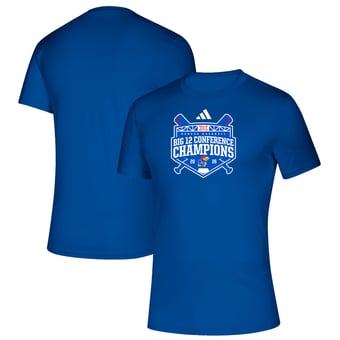 Unisex adidas Royal Kansas Jayhawks 2026 Big 12 Baseball Regular Season Champions T-Shirt