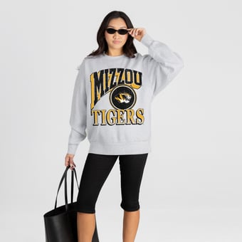 Women's Gameday Couture Ash Missouri Tigers Game On Sweatshirt