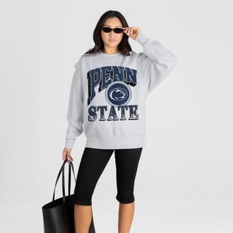 Women's Gameday Couture Ash Penn State Nittany Lions Game On Sweatshirt