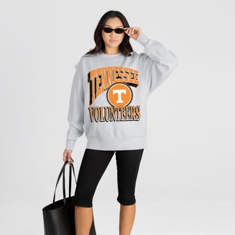 Women's Gameday Couture Ash Tennessee Volunteers Game On Sweatshirt