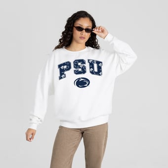 Women's Gameday Couture White Penn State Nittany Lions Sweet Play Sweatshirt