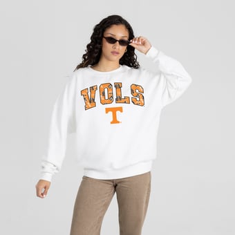 Women's Gameday Couture White Tennessee Volunteers Sweet Play Sweatshirt