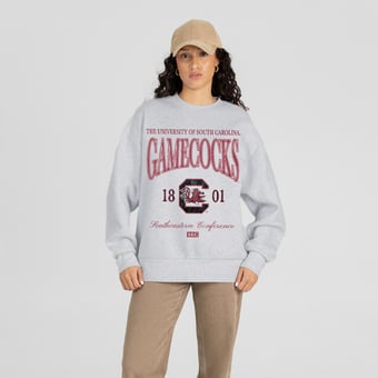 Women's Gameday Couture Ash South Carolina Gamecocks Instant Classic Sweatshirt