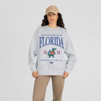 Women's Gameday Couture Ash Florida Gators Instant Classic Sweatshirt