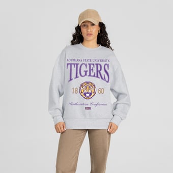 Women's Gameday Couture Ash LSU Tigers Instant Classic Sweatshirt